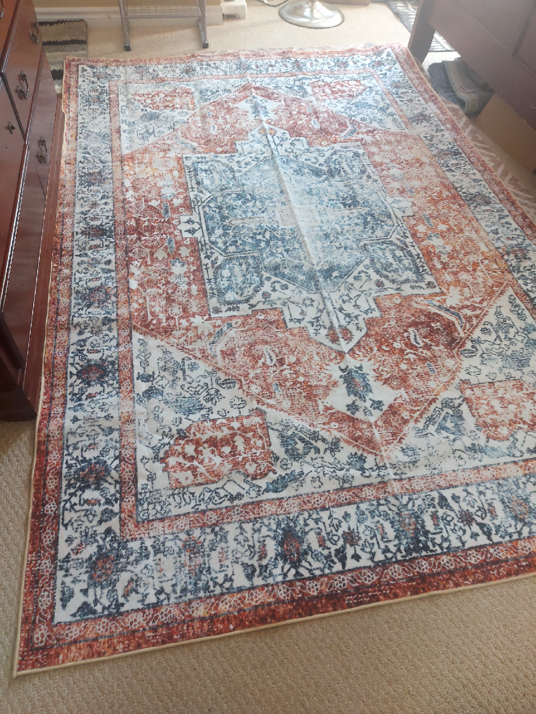 Patterned Area Rug washable 6ft ×9ft brand new