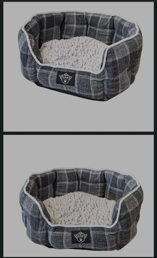 One Pet Plaid Pet Bed thumbnail