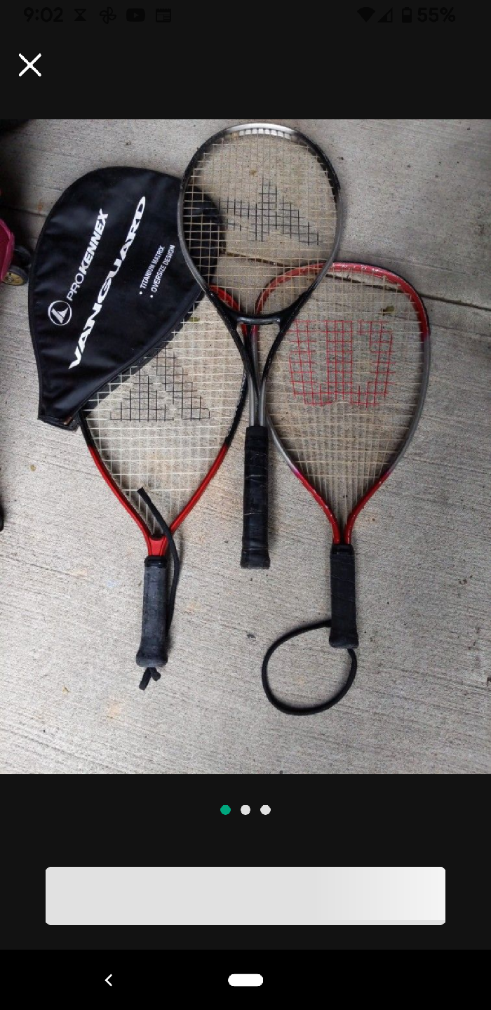 5 tennis rackets