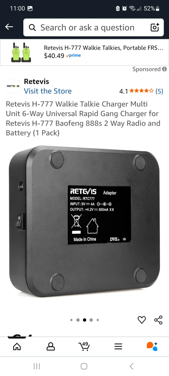 Retevis 6-Way Ham Radio Walkie Talkie Charger brand new image indicator(5)