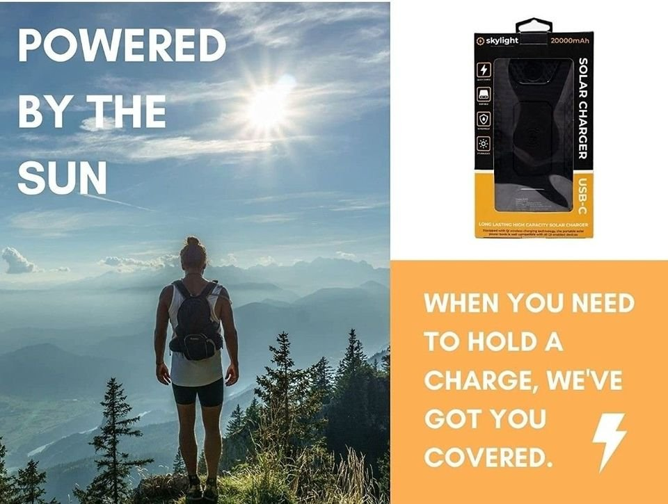 Wireless Solar Phone Charger 20,000mAh, Fast Charging Power Bank - photo 3