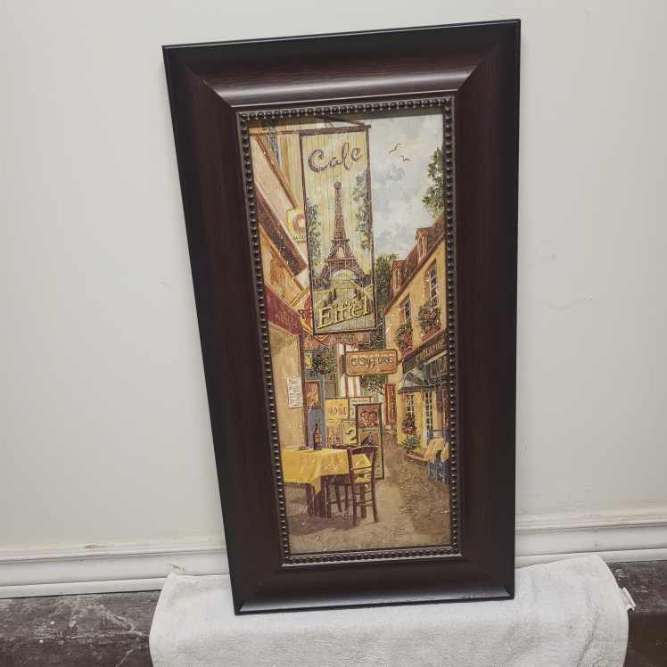 Framed 'Cafe Eiffel' Wall Art