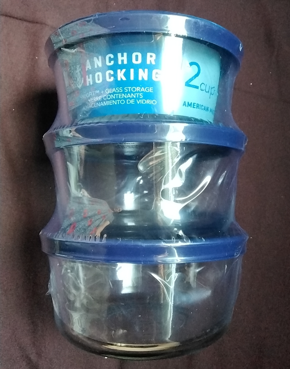 Anchor Hocking 2-cup Glass Storage Containers 🥕