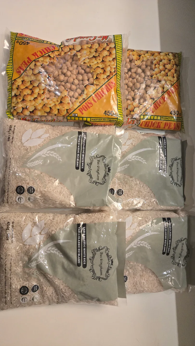 $5 - All 6 packs - Chick Peas & Rice long grain thumbnail