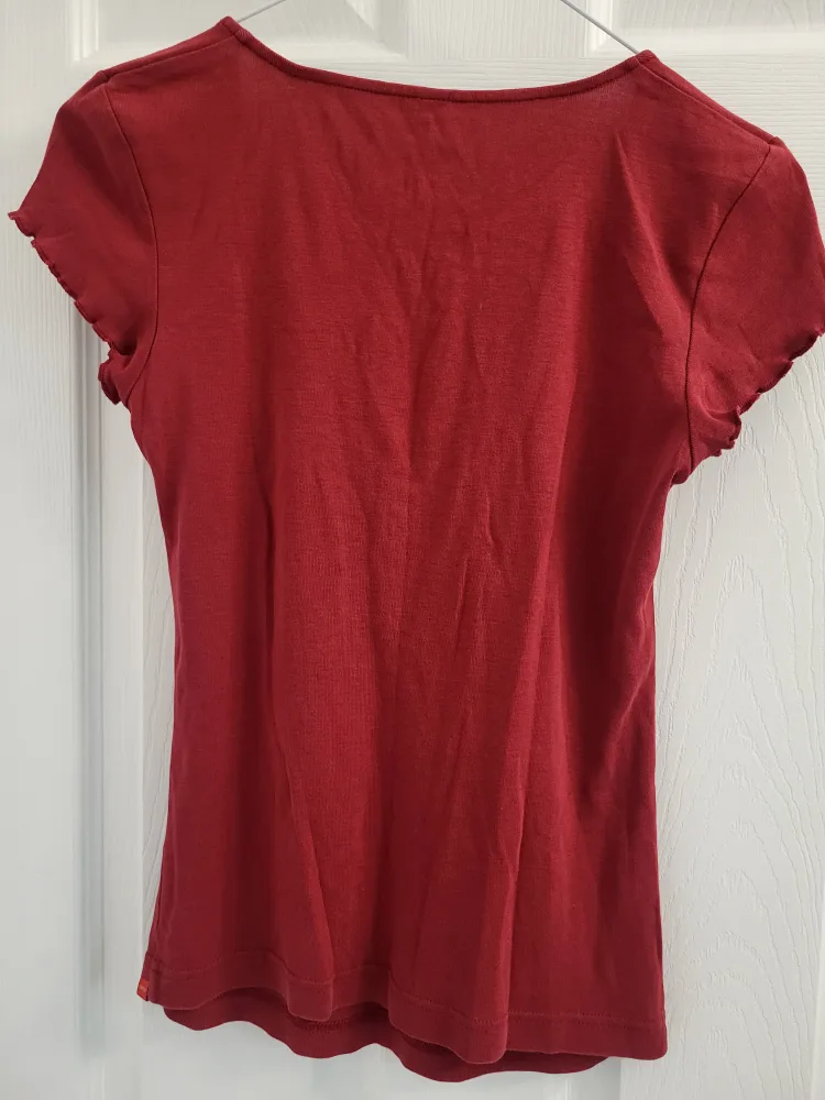 Esprit Burgundy V-Neck Top image indicator(2)