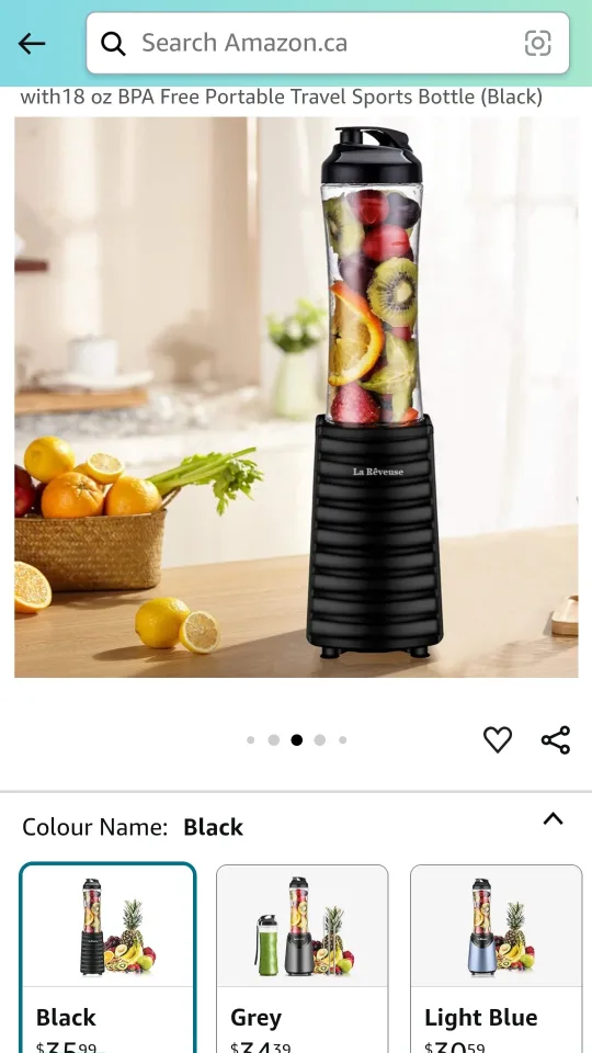 ➡️LaReveuse Smoothies Blender Personal Size 300Watts, 18 oz image indicator(6)