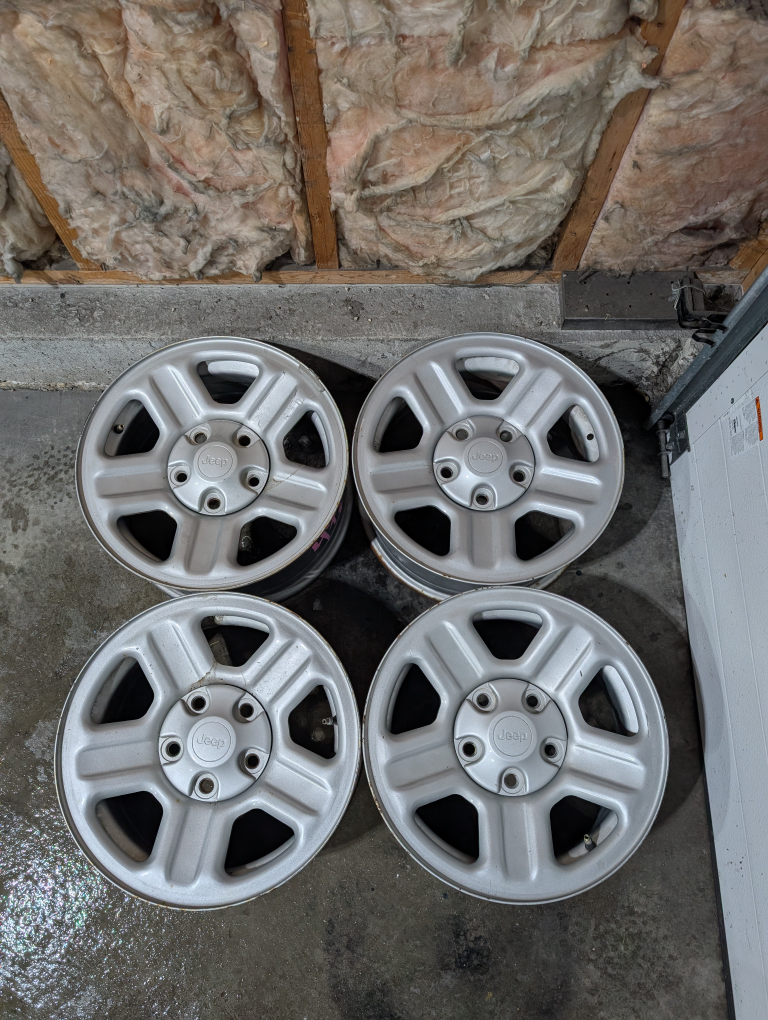 (4)-16 Inch Rims Off 2012 Jeep Wrangler Rims 5x127