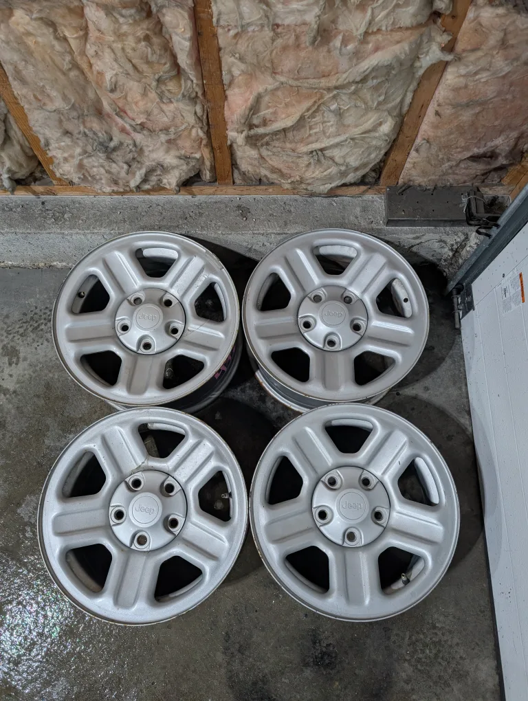 (4)-16 Inch Rims Off 2012 Jeep Wrangler Rims 5x127 thumbnail