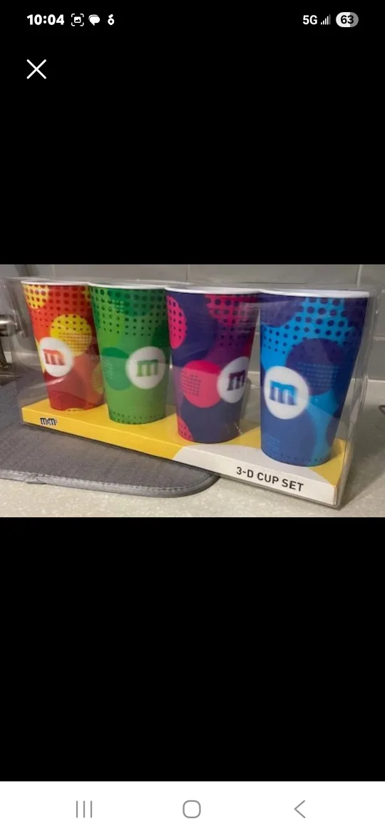 🥕🥕🥕M&M's 3-D Cup Set - New in Package!🥕🥕🥕 thumbnail