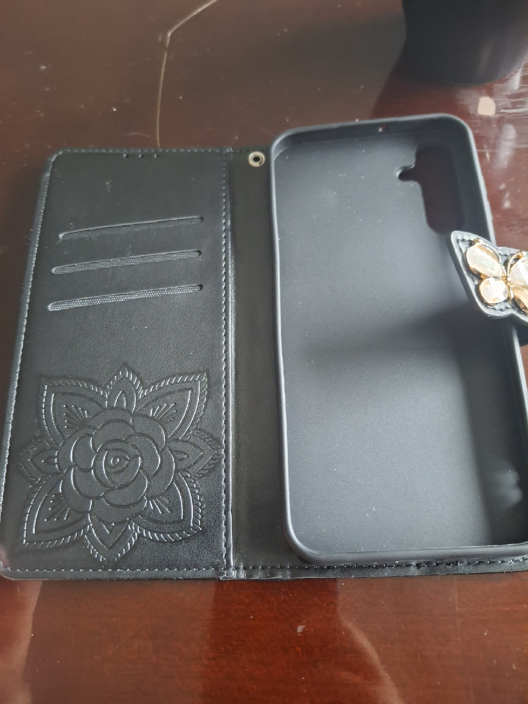 Black Butterfly Wallet Phone Case - photo 3