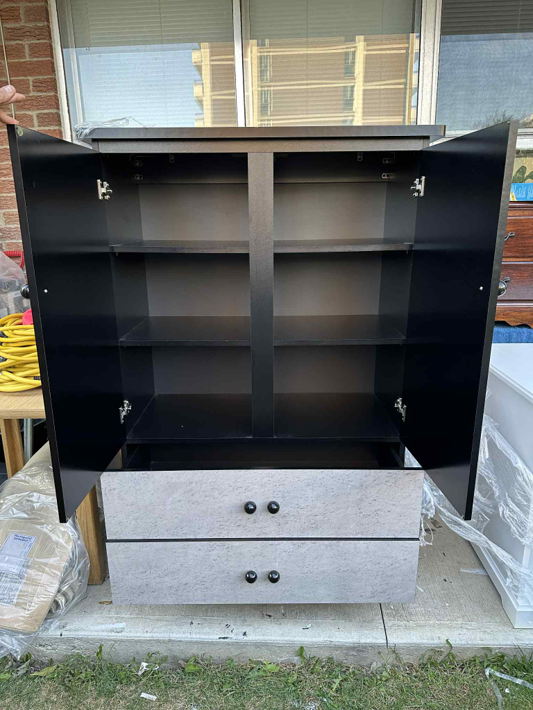 Wardrobe with Drawers - Grey & Black - photo 3