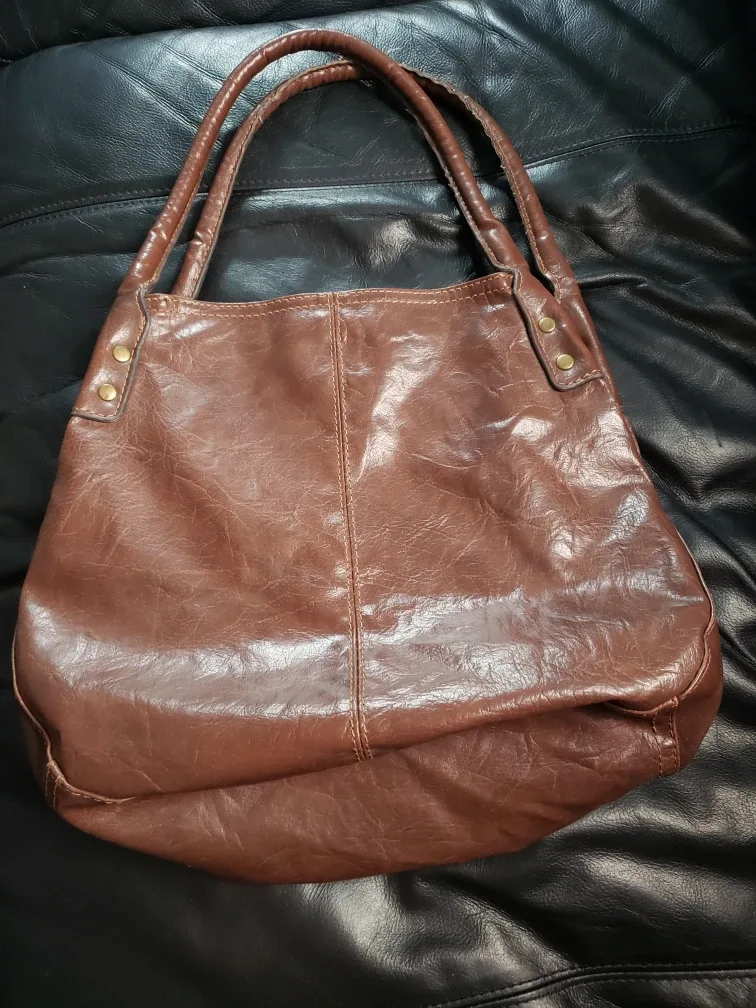 Brown Leather Tote Bag image indicator(2)