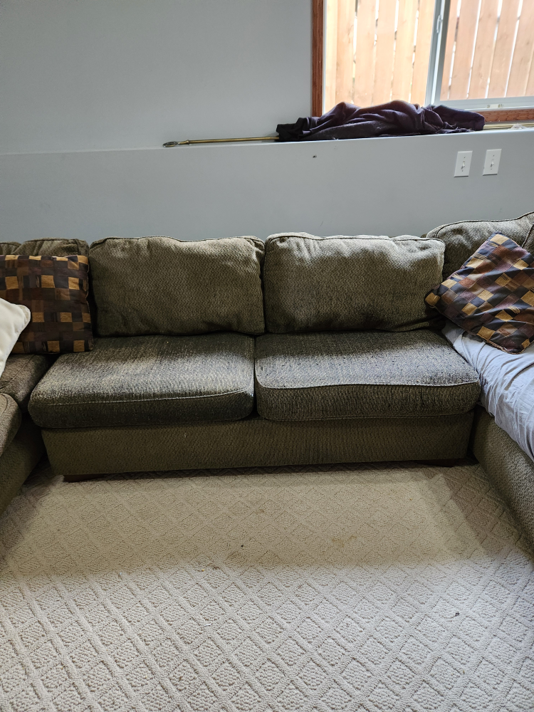 Large Sectional Sofa - Brown/Olive Green - photo 3