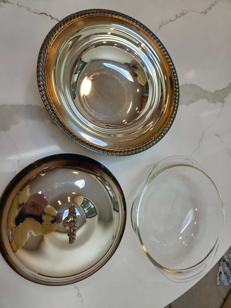 Silver Plated Serving Dishes Thanksgiving Christmas 7 piece image indicator(8)