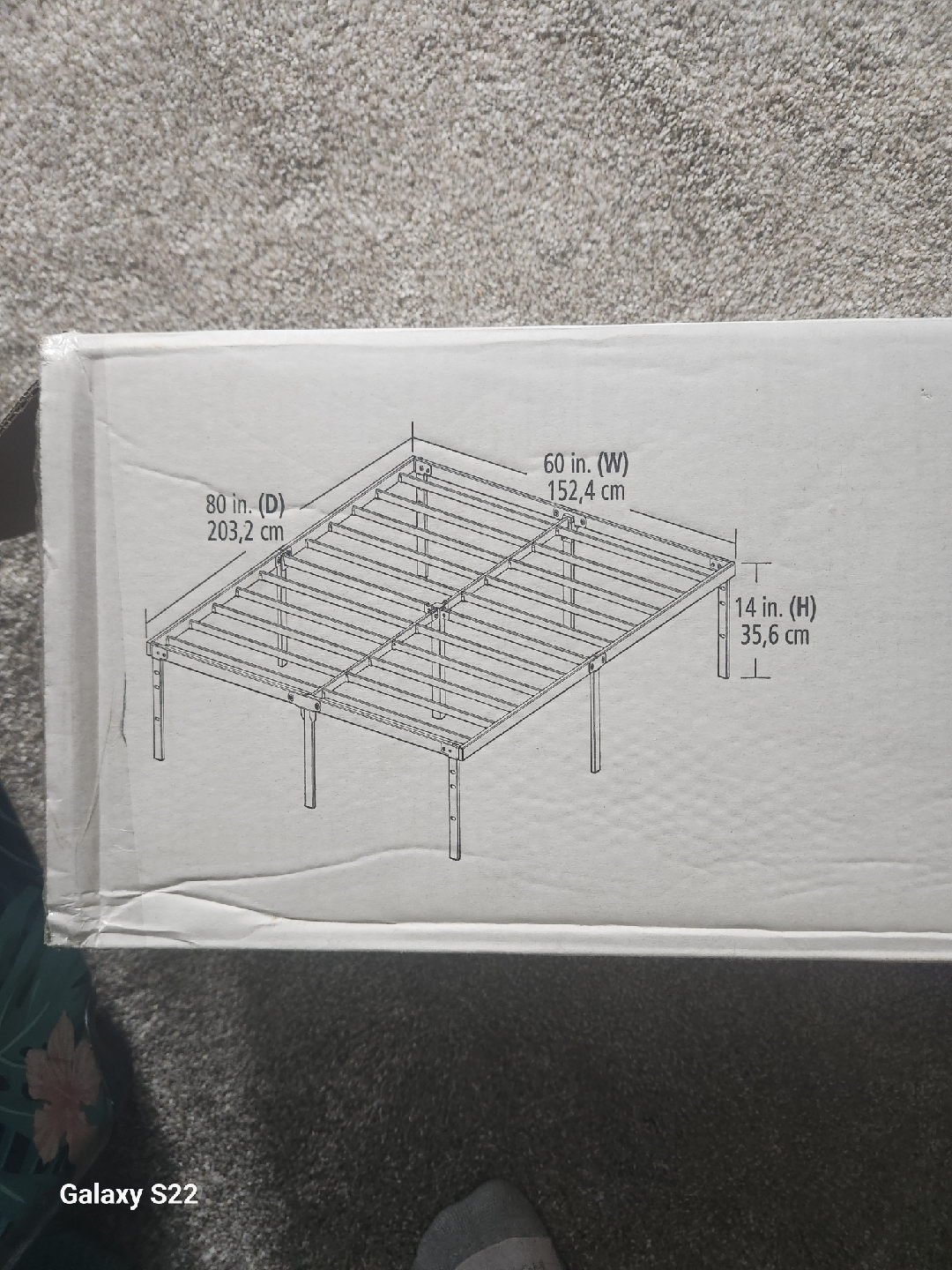Heavy Duty Steel Bed Frame - Queen Size - photo 2