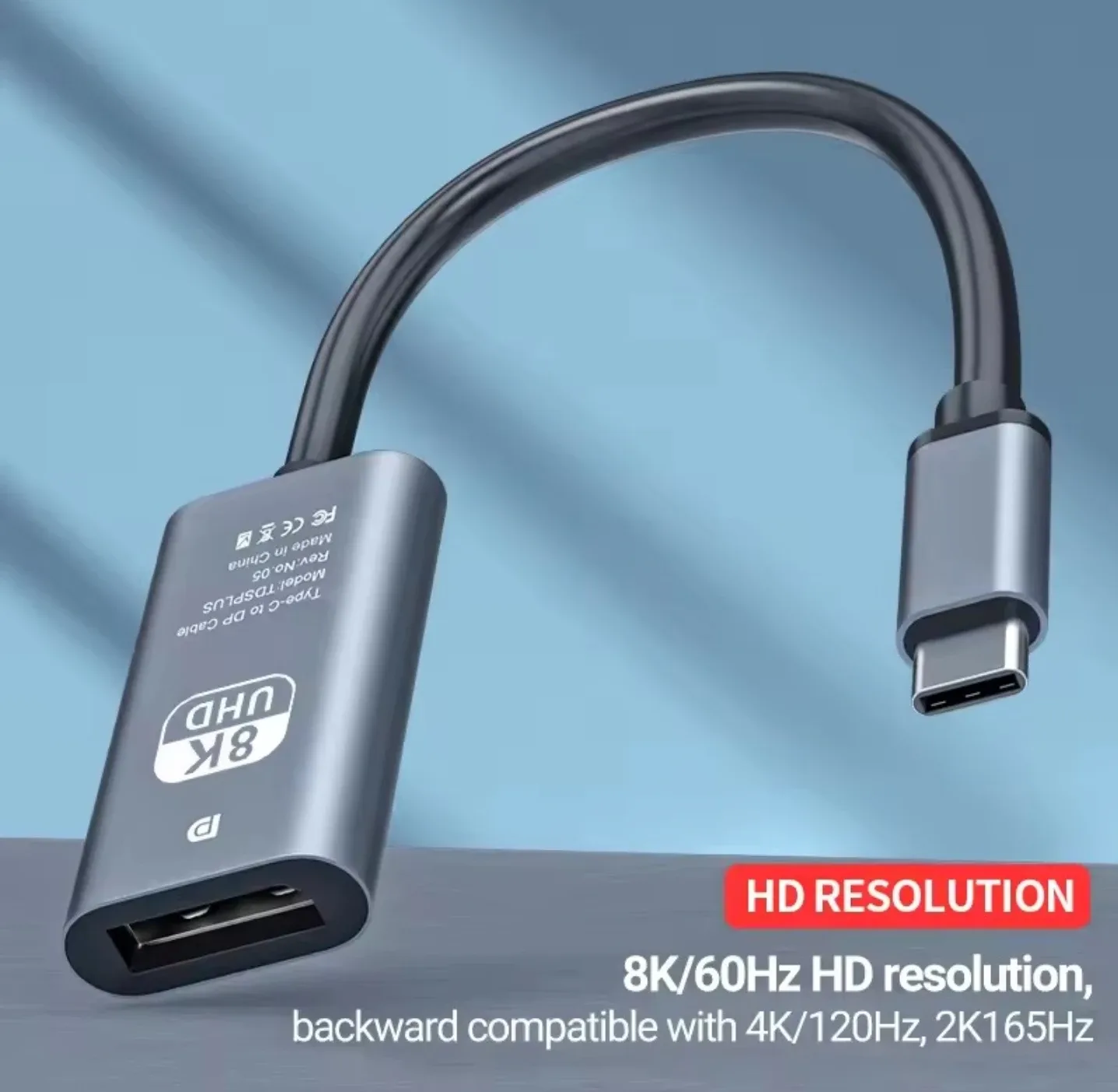 USB C to DP Female Connector, 8K HD image indicator(3)