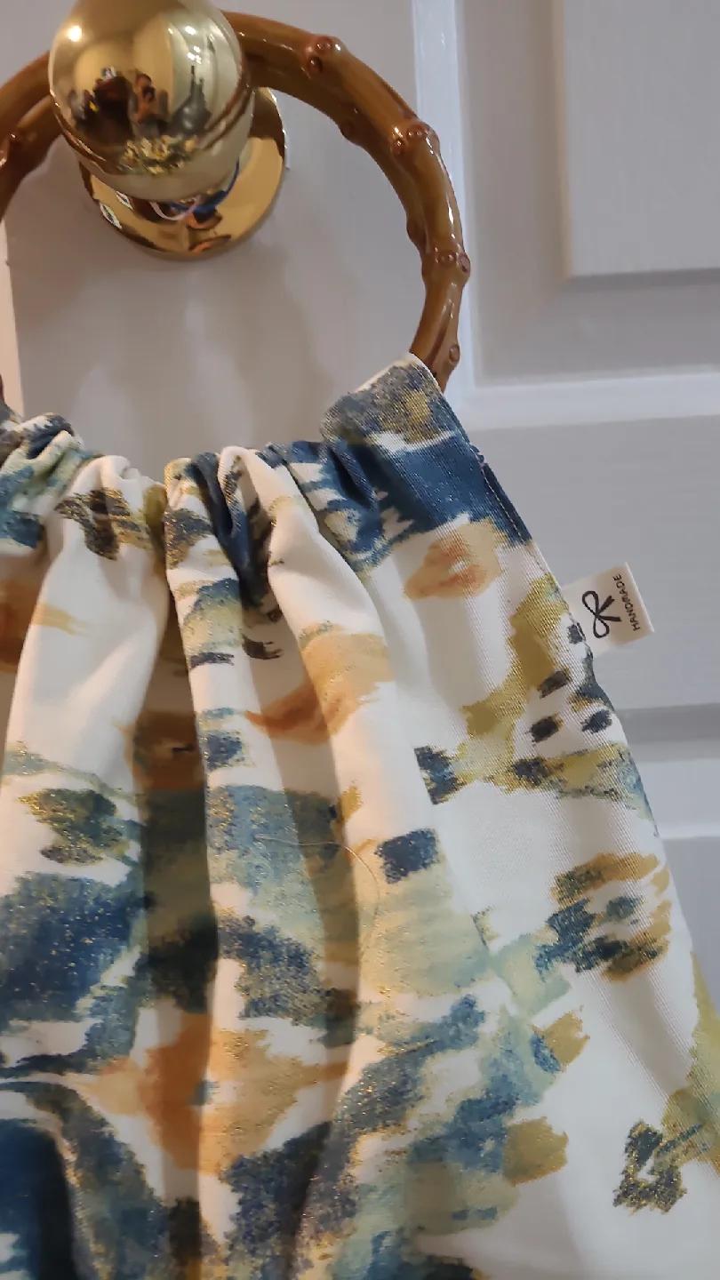 Handmade Blue & Gold Decorative Bag image indicator(2)