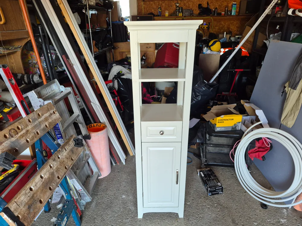 White Bathroom Storage Cabinet thumbnail