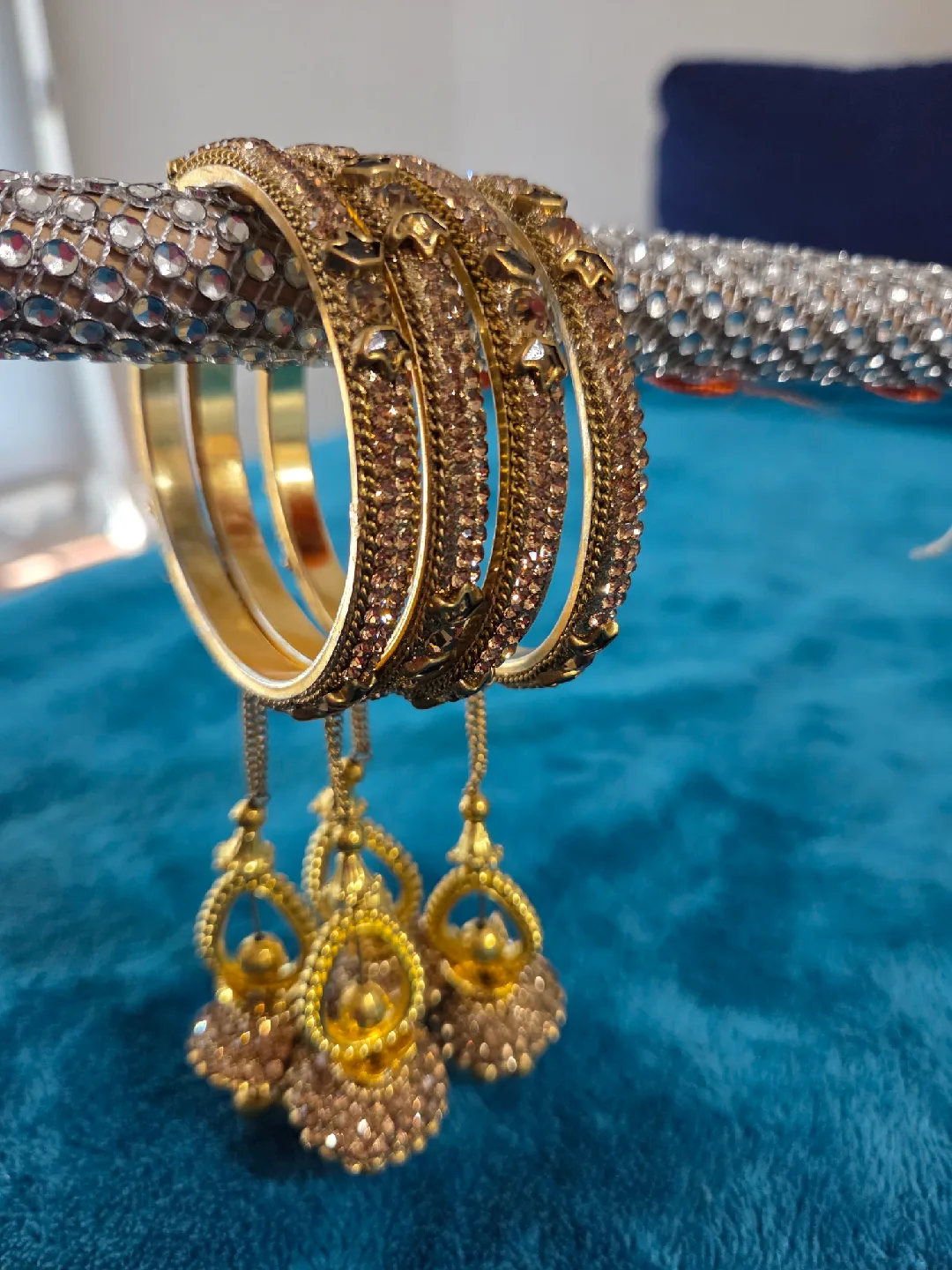 Gold Bangles with Charms thumbnail