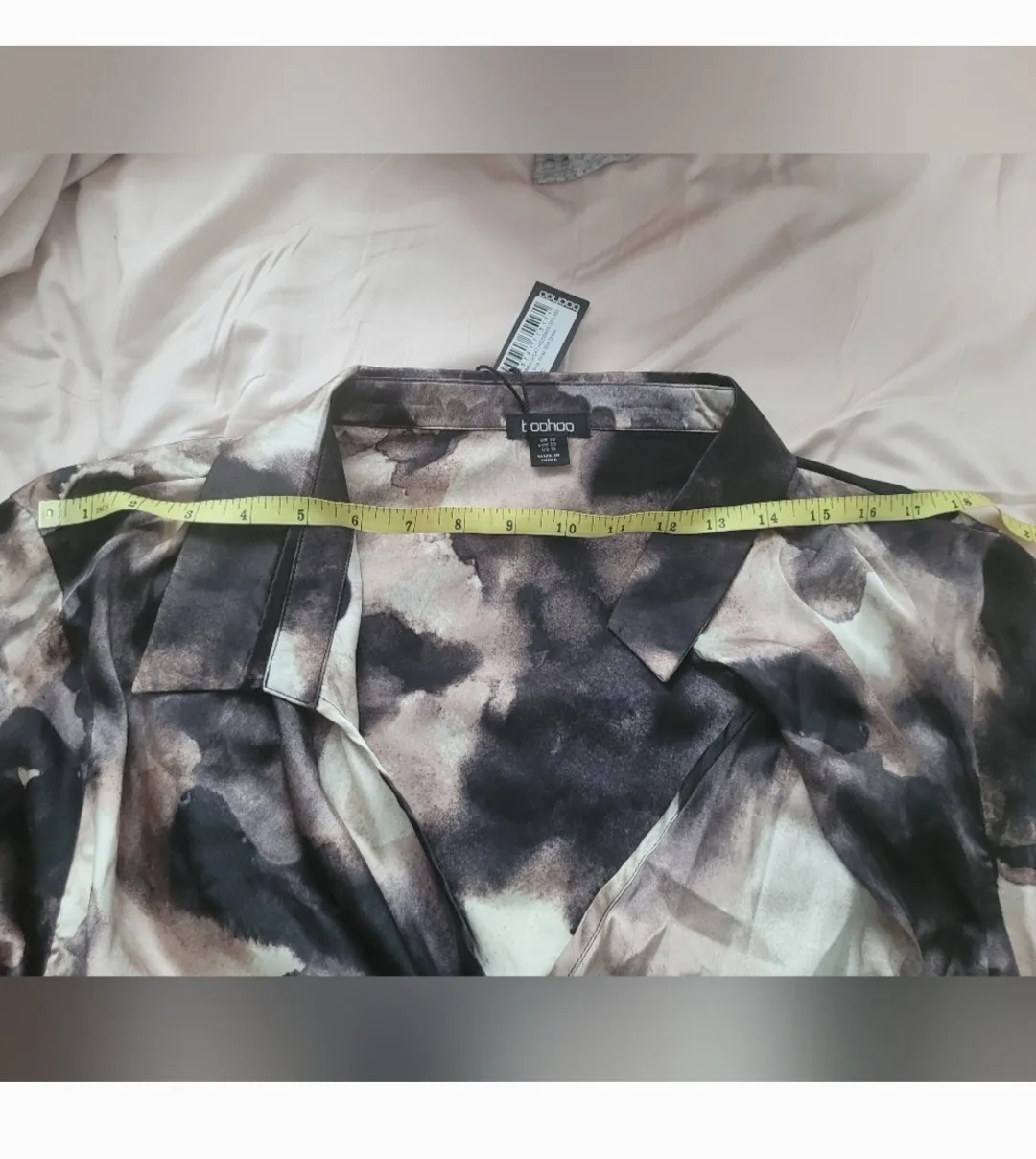 Boohoo Plus Size Tie Waist Woven Mini Dress - Size 22 image indicator(7)