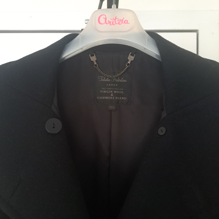 Aritzia Talula Babaton Black Wool Blend Coat - Large - photo 2