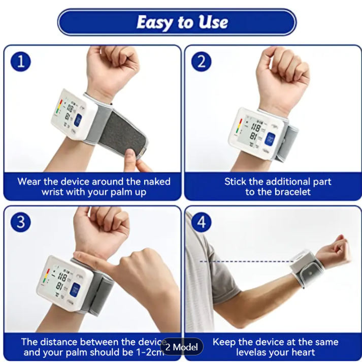 Wrist Blood Pressure Monitor - White
