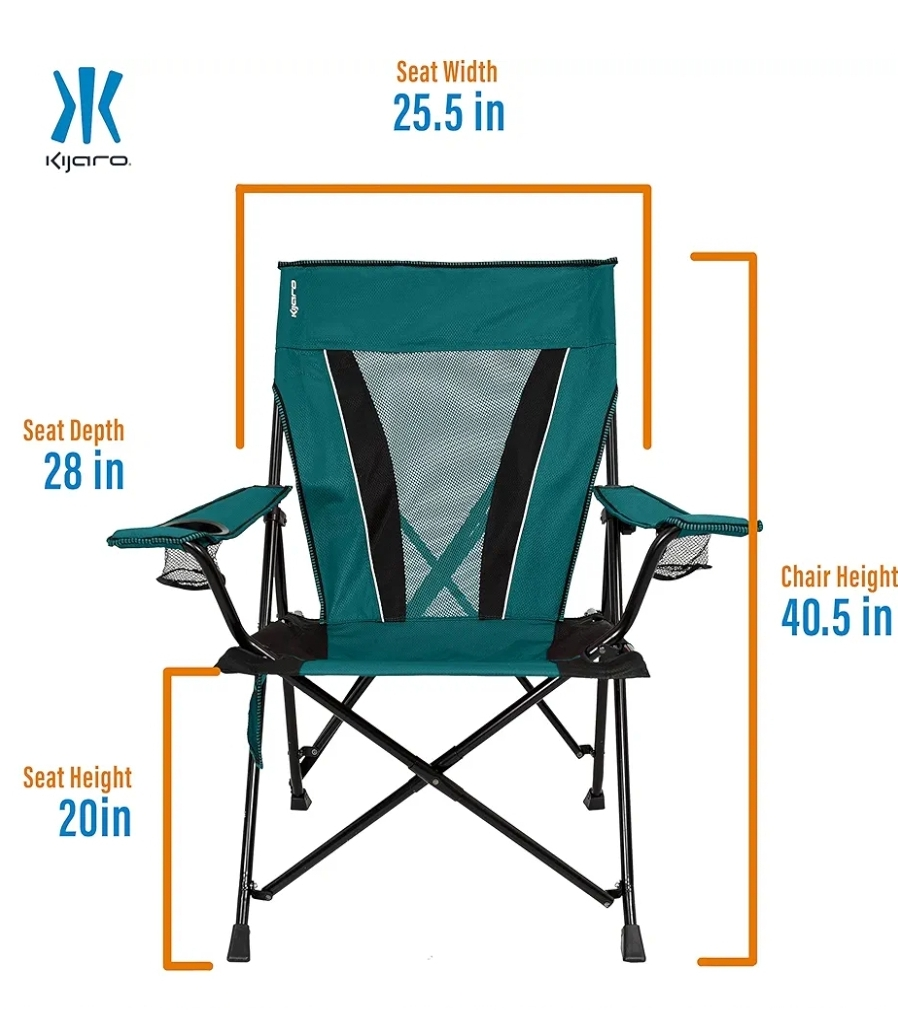 Kijaro Dual Lock Folding Camping Chair - Teal - photo 3
