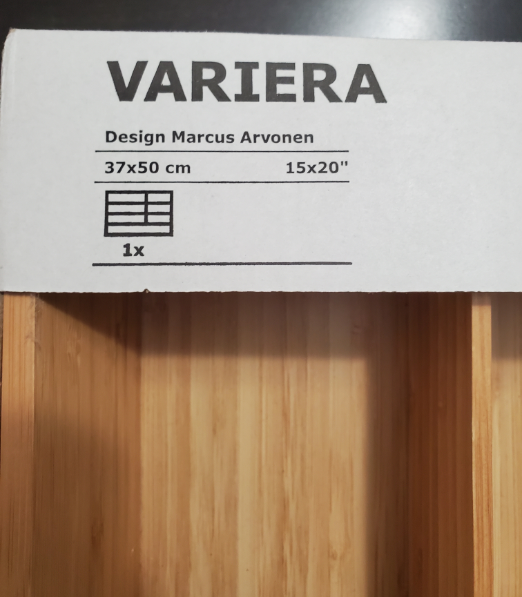 IKEA VARIERA Bamboo Cutlery Tray, 15"x20" - photo 2