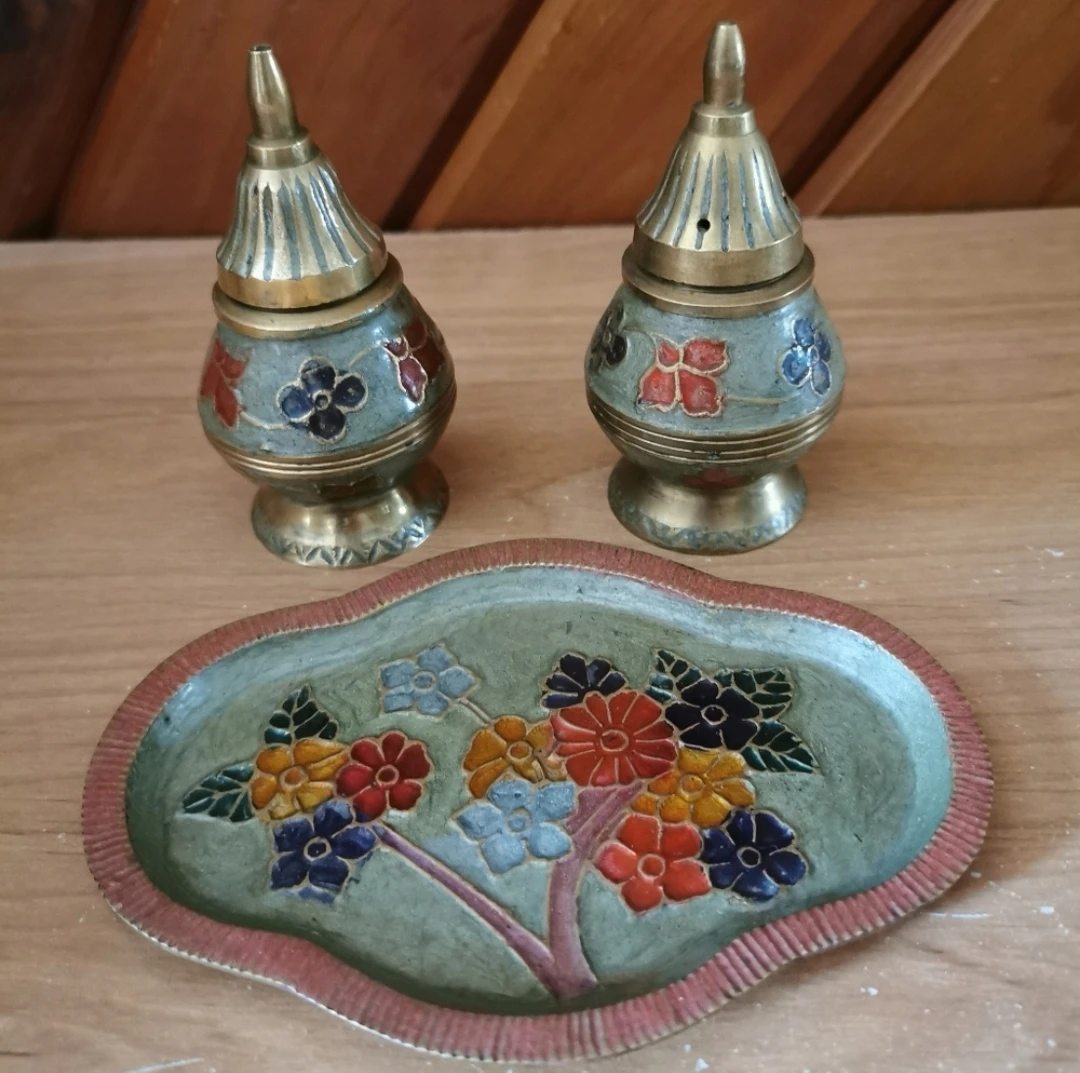 Brass Incense Holder With Tray