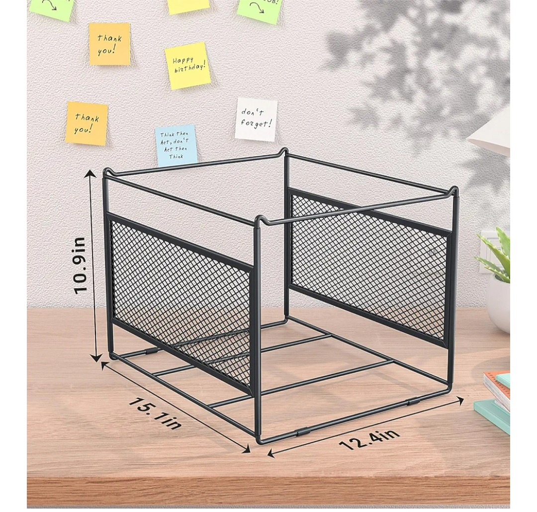 Black Metal Hanging File Folder Organizer - photo 2