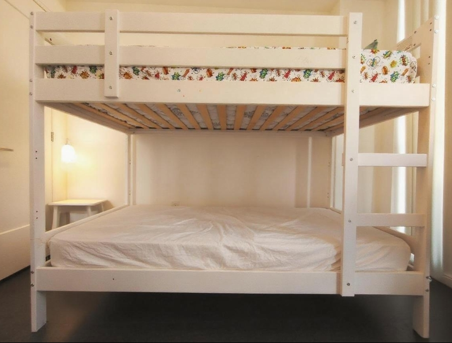 White Wooden Bunk Bed Frame - photo 4