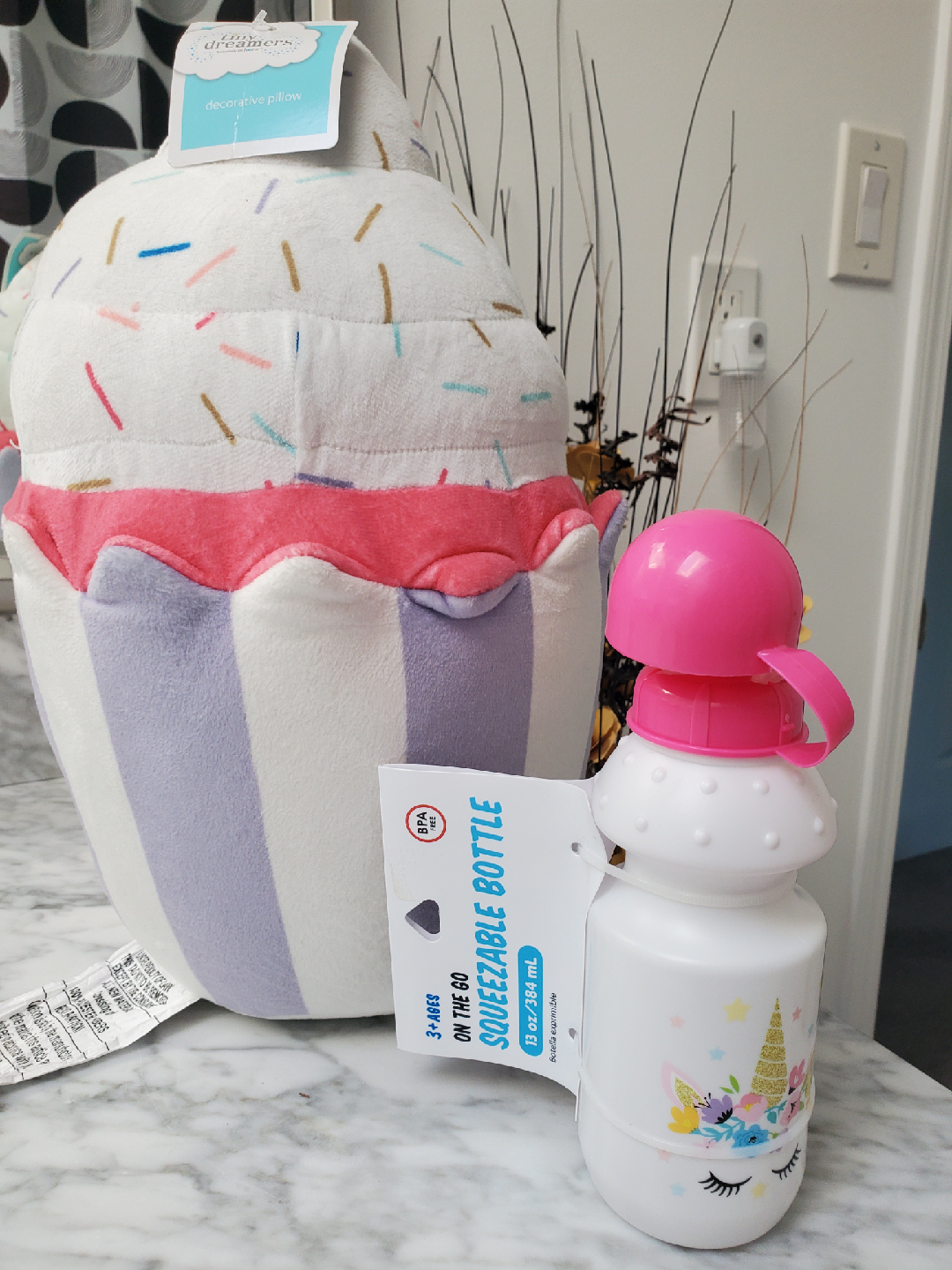 Tiny Dreamers Cupcake Pillow & Squeezable Bottle - photo 2
