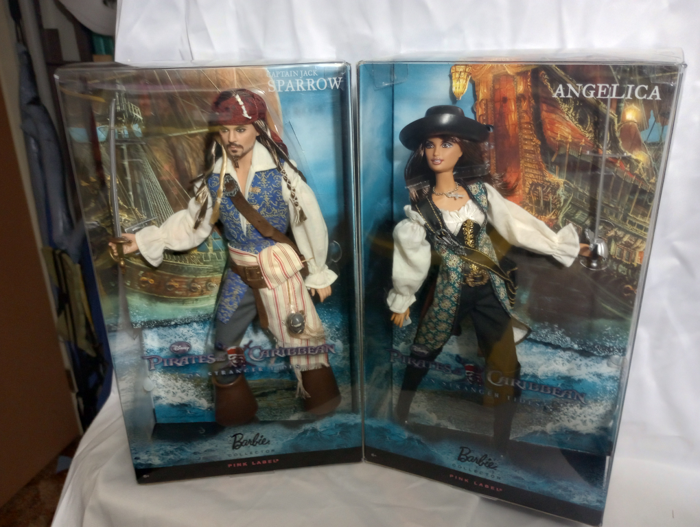Pirates of the Caribbean Barbie Dolls -Jack Sparrow & Angelica