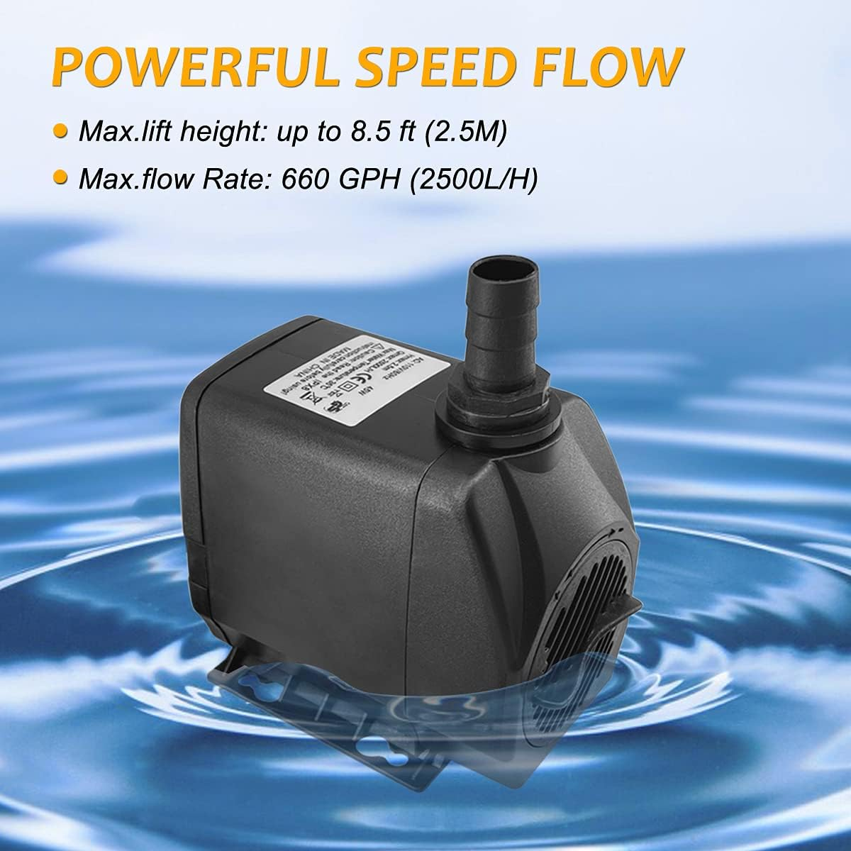 Newpol 660GPH Submersible Pump, Ultra Quiet Water Pump (30W) - photo 5