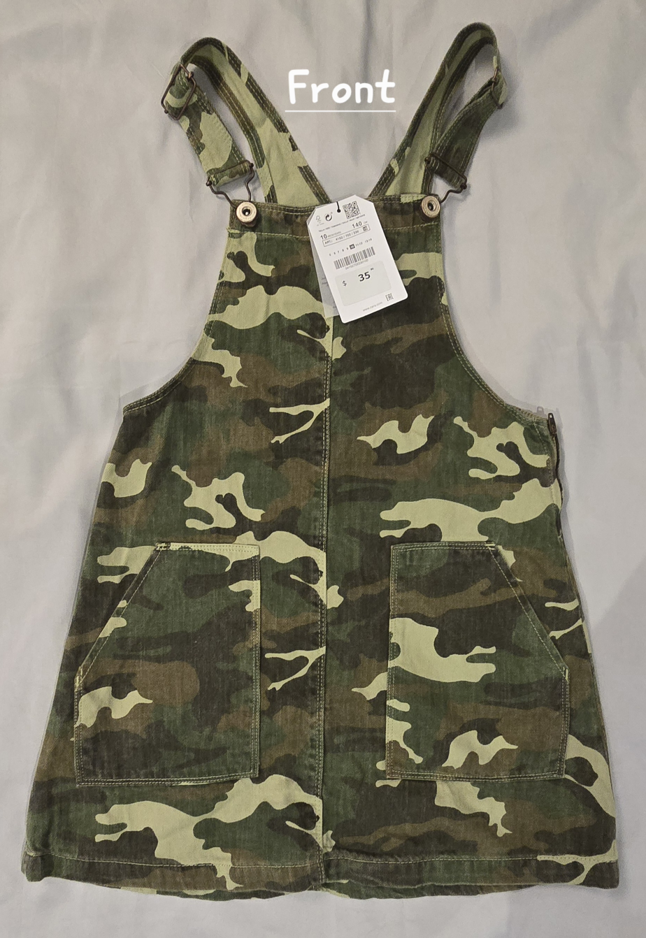 NEW! Zara Kids Camo Jumper Dress - Size 10 Youth