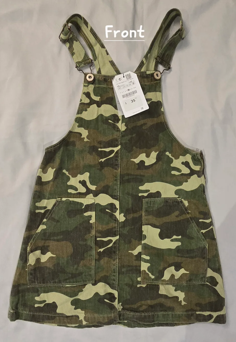 NEW! Zara Kids Camo Jumper Dress - Size 10 Youth thumbnail