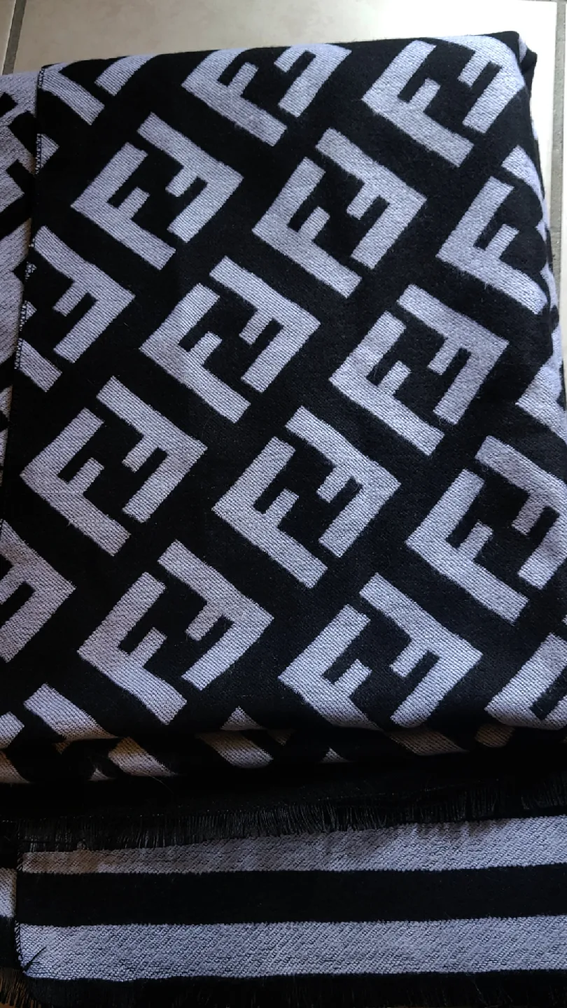Fendi Scarf - Black & Grey thumbnail
