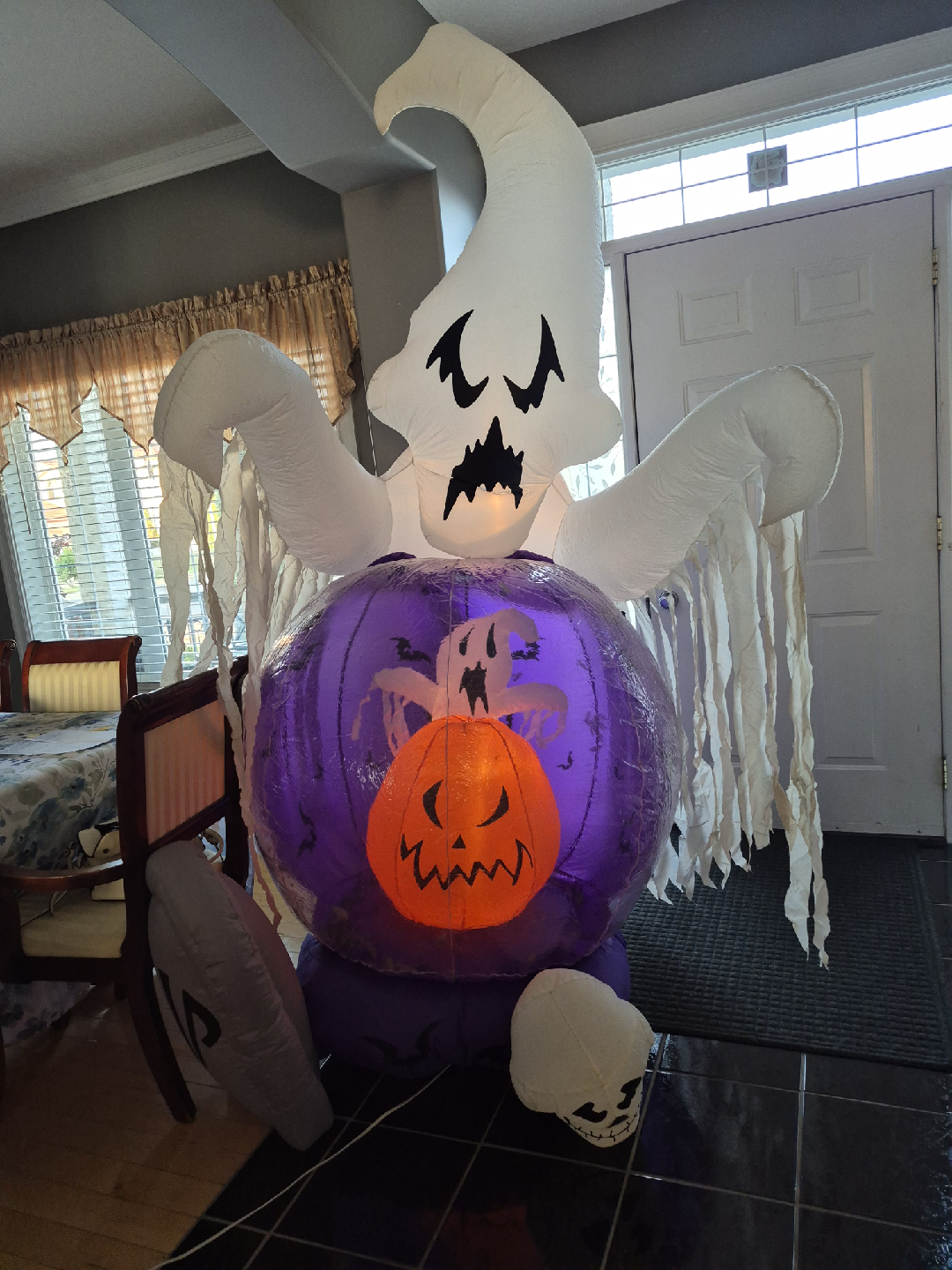 Halloween Inflatable Ghost with Pumpkin