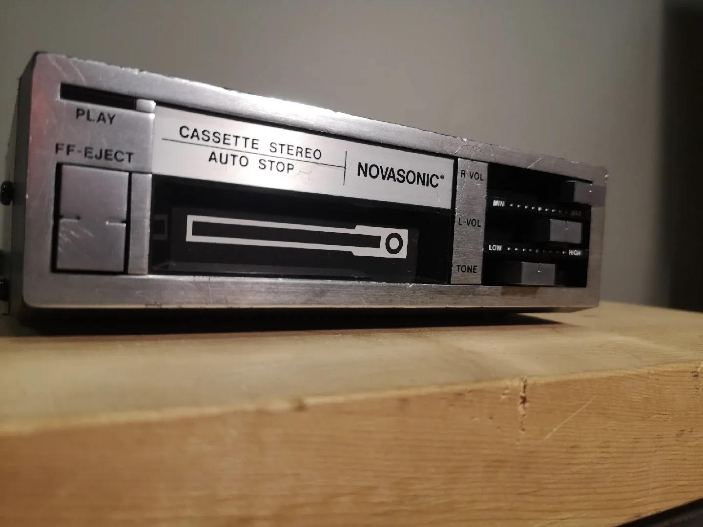 🎶Retro Car Stereo Deck ~ Novasonic 708 ~ Vintage Cassette Player image indicator(2)