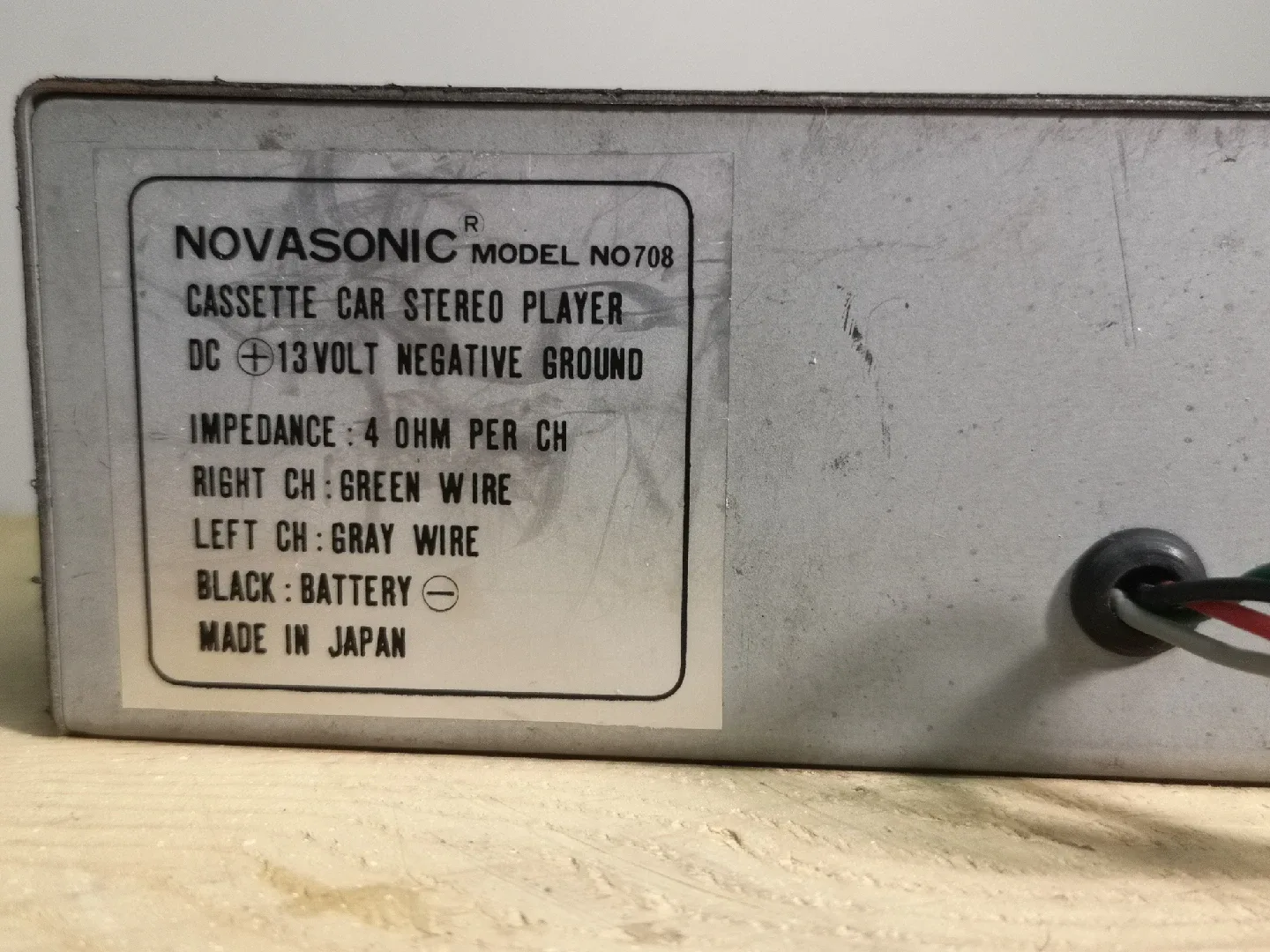 🎶Retro Car Stereo Deck ~ Novasonic 708 ~ Vintage Cassette Player image indicator(4)