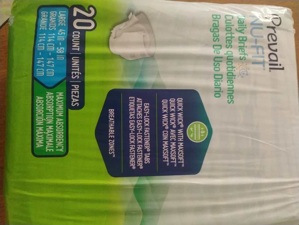 2 Prevail NU-FIT Daily Briefs, Large, 20 Count ** X2 image indicator(2)