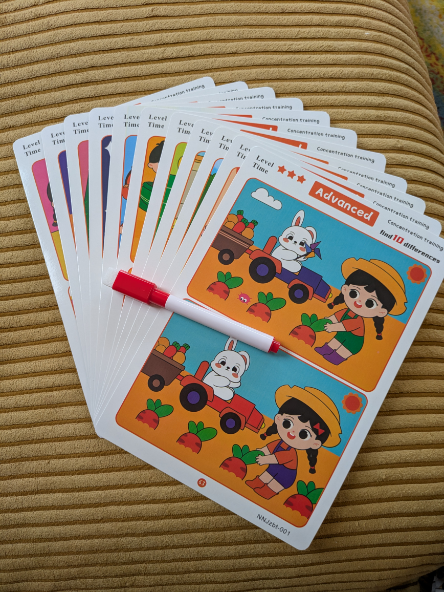 Advanced Find 10 Differences Cards - New - photo 2