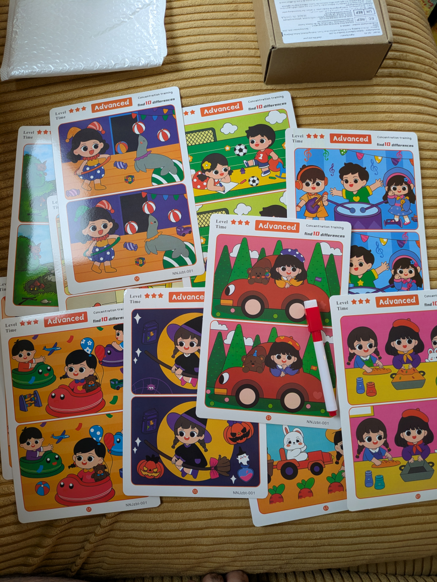 Advanced Find 10 Differences Cards - New - photo 3