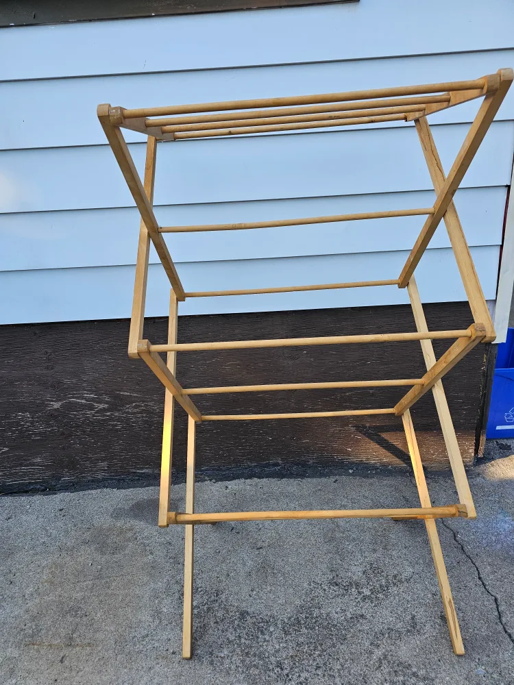 Wooden Clothes Drying Rack image indicator(2)