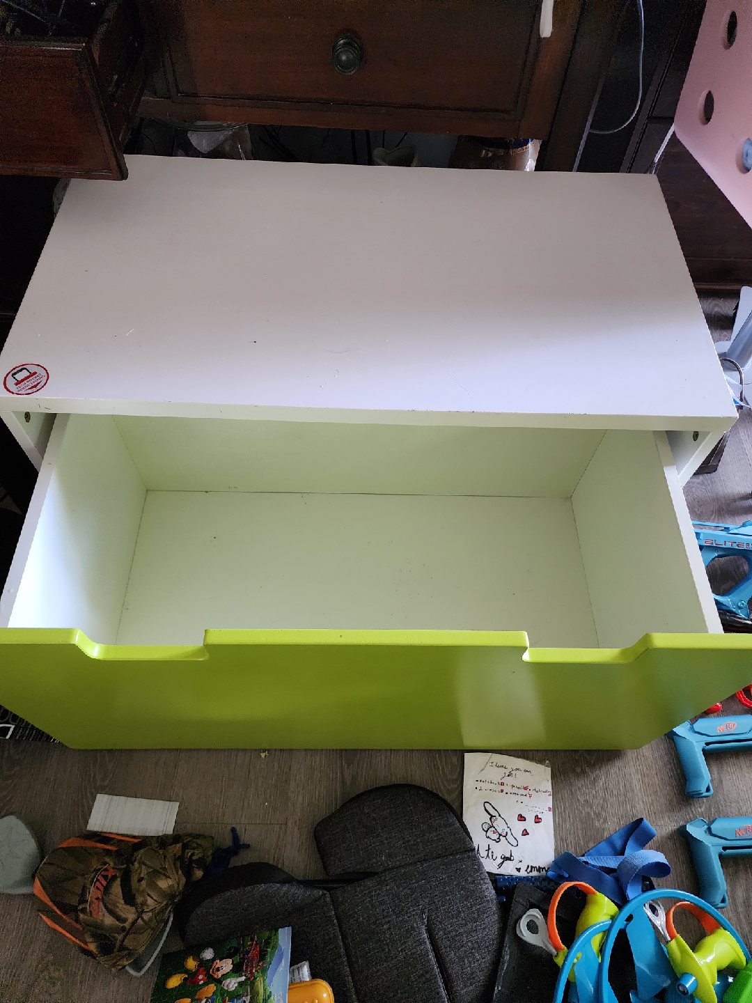 IKEA Trofast Toy Storage Box - Green/White - photo 2