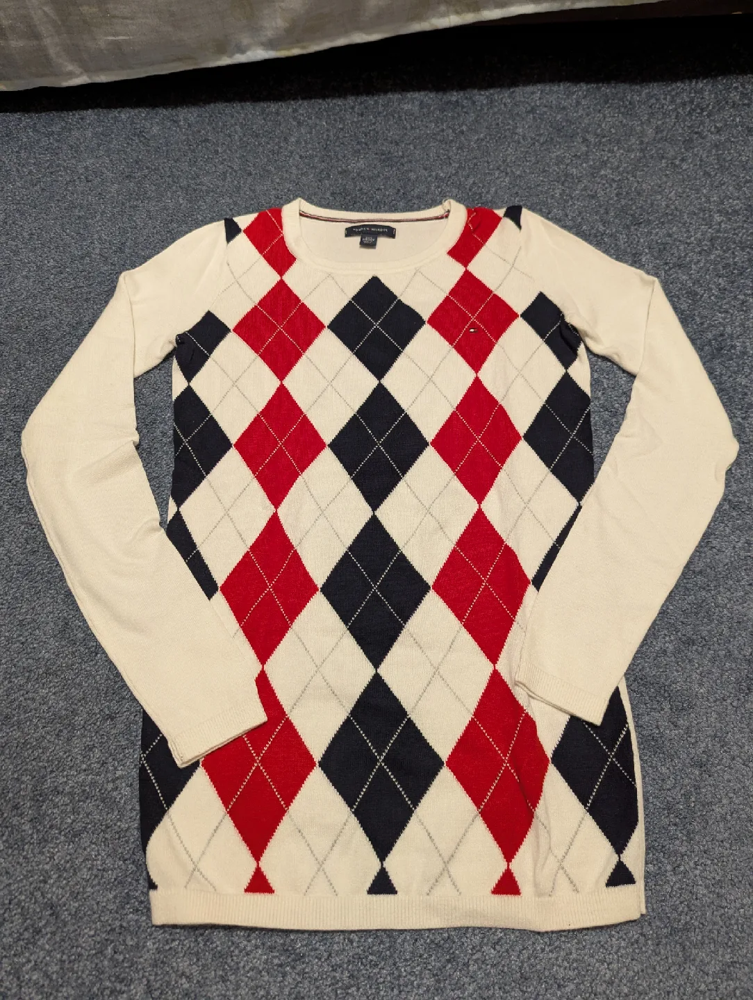 Tommy Hilfiger Argyle Sweater Size XXS thumbnail