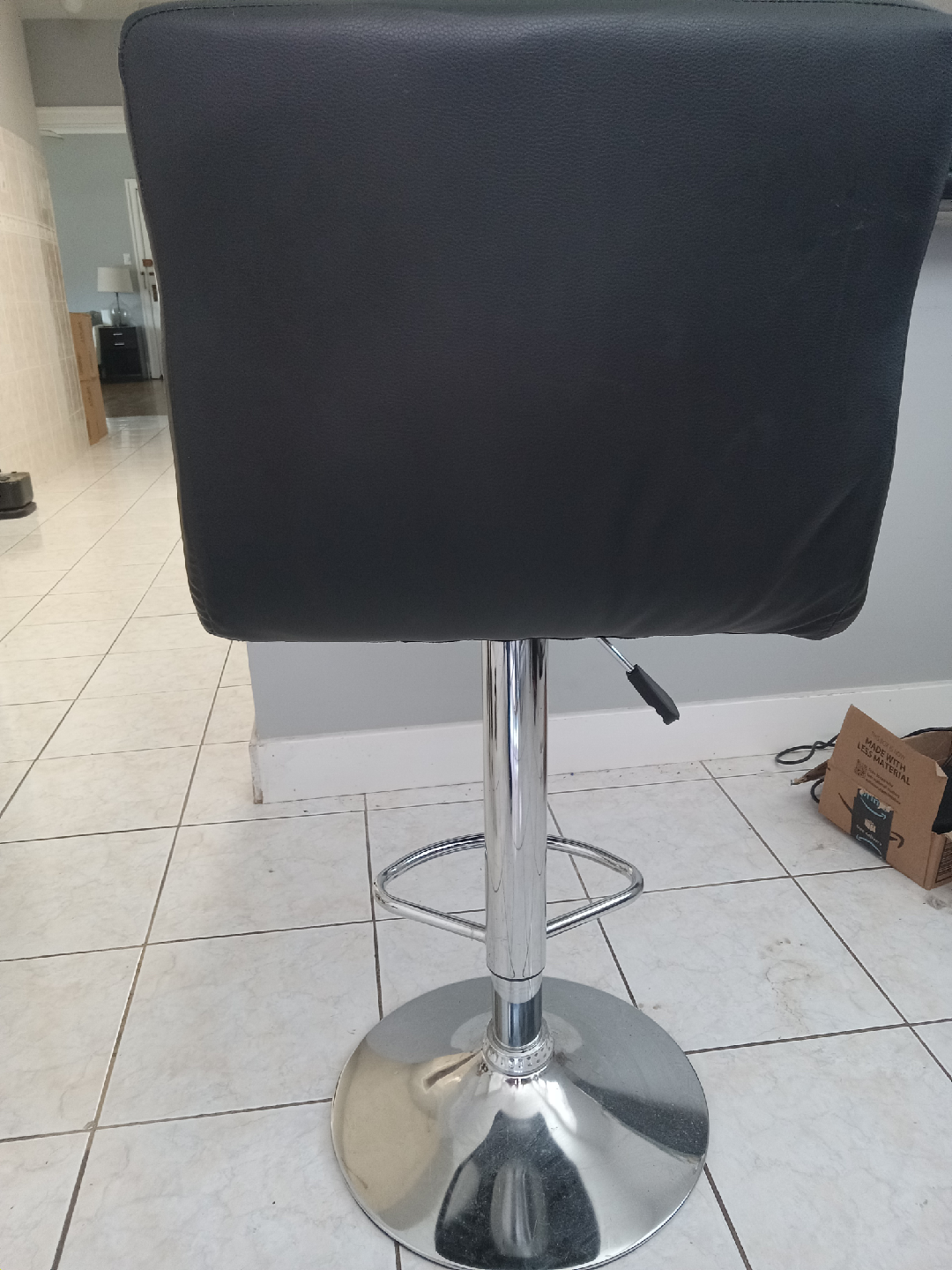 Black Adjustable Height Bar Stool - photo 2