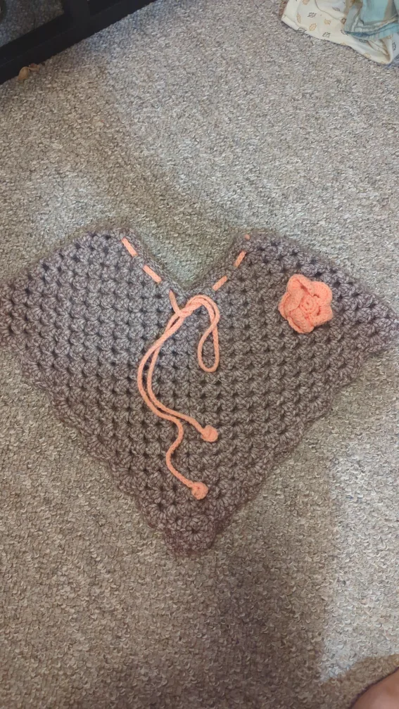 Handmade Knitted Baby Dress & Poncho image indicator(2)