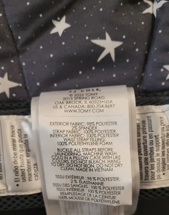 JJ Cole Luma Packable Carrier - Starry Night image indicator(6)