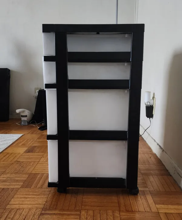 3-Drawer Rolling Storage Cart - Black Frame image indicator(3)